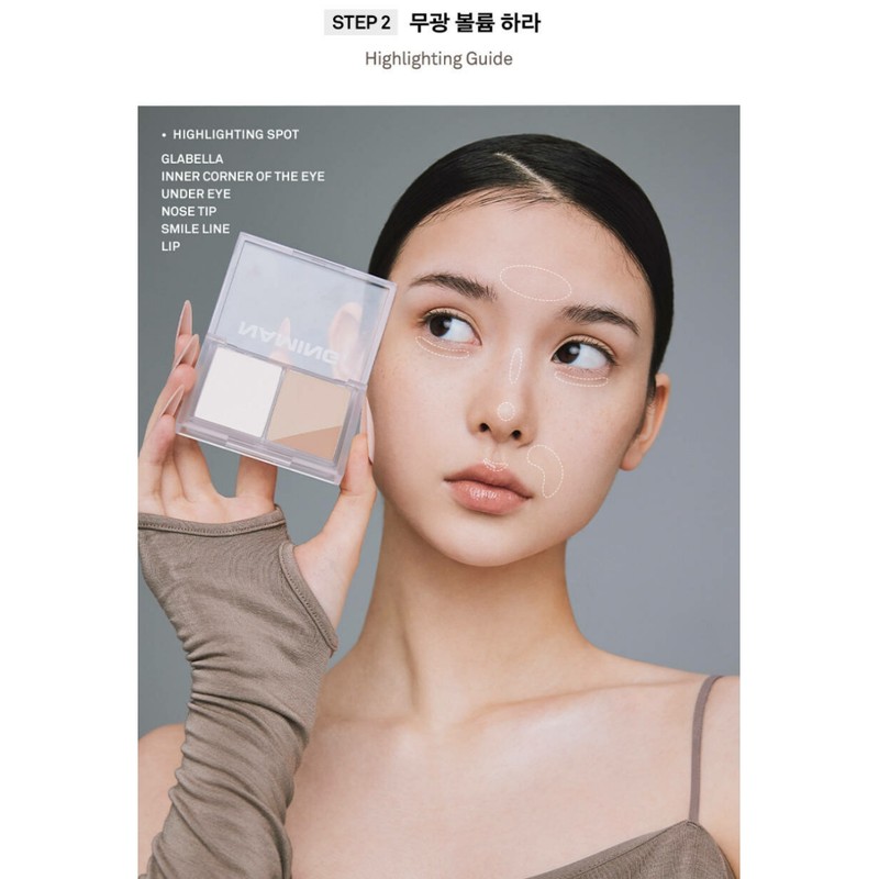 Naming Fluffy Volume & Shading Contouring Shade Matte Highlighter Duo