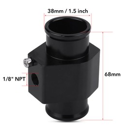 American Volt Automotive Engine Radiator in-Line Hose Fitting Adapter Water Temperature Thermostat Sensor Electric Fan Switch Kit (38mm, 180'F On - 165'F Off)