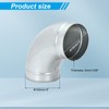 PATIKIL 6 Inch 90 Degree Duct Connector, Galvanized Steel Elbow