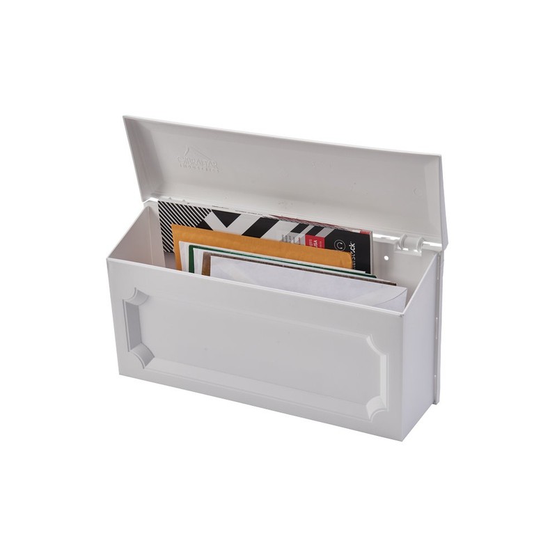 Gibraltar Mailboxes Windsor Small Capacity Rust-Proof Plastic White, Wall-Mount Mailbox,