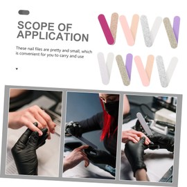 Baluue 50pcs Glitter Nail Files for Pedicure and Manicure Multi-sided Trimming Tools Grey for Home and Salon Use