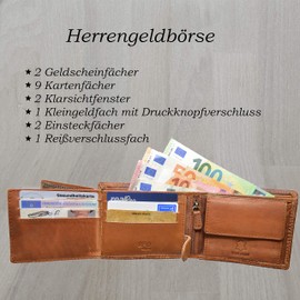 flevado Men's Wallet with Print Claddagh Irish Symbol Love, Loyalty, Friendship with RFID Protection, Brown, brown, Modern