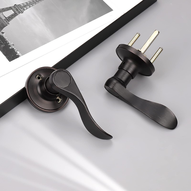 KNOBWELL 10 Pack Passage Door Handles Oil Rubbed Bronze Interior