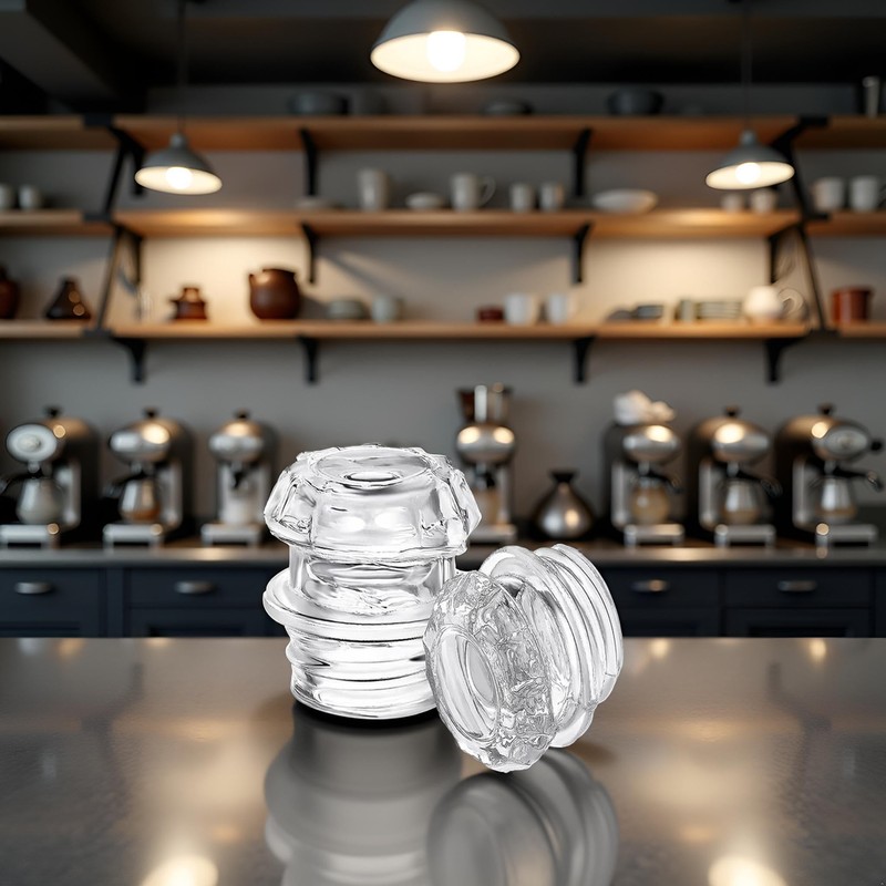 Clear Glass Replacement Top for Coffee Percolators - Transparent Knob