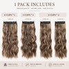 20 Inch Clip in Hair Extensions,Long Wavy Synthetic Hair for