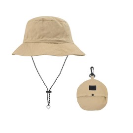 Fishing Hat with String Waterproof Women Men Adjustable Safari Hat Windproof Bucket Hat Beach Fishing Hat Khaki