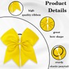 2 PCS 8" Cheer Bows, Bows for Hair, Yellow Hair
