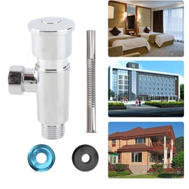 Flush Valve G1/2 Zinc Alloy Urinal Flush Valve Manual Time Delay Pressure Flush Universal Toilet Urinal Flush Urinal Flush Replacement Part Set for Bathroom Office Hotel