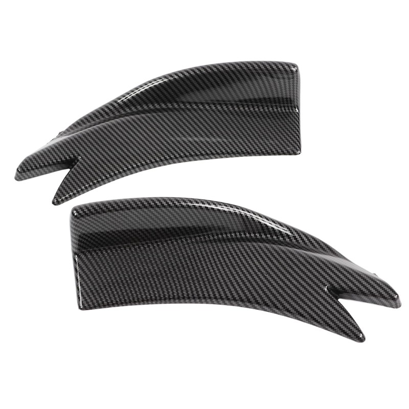 Rear Bumper Side Spoiler 2 Pieces Universal Carbon Style Surround