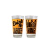 Alberts Gifts MIXING GLASS DRINKUP JAGOFF BLACK/GOLD THEME