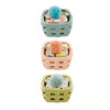 Mud Pie Floral Soap Set Holder, Green, Basket 3.5" x