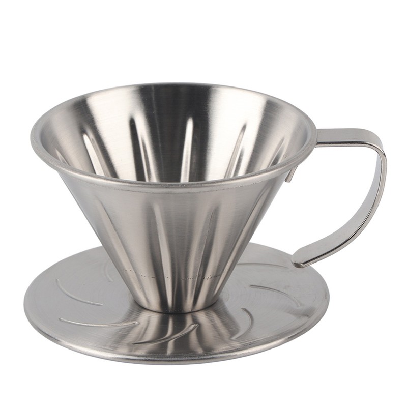 Stainless Steel Pour Over Coffee Dripper Cone Filter Cup Stand