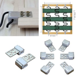 KMERCE Spring Clips for Furniture, 30 x Metal Spring Clips with 5 Holes - Repair for Sofa and Chair Spring, Replacement Parts for Upholstery Furniture