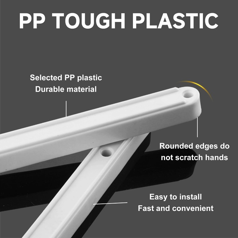 10 Pack White Plastic Drawer Runners, 298mm/ 300mm Replacement Plastic