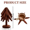 Gaodeding 4-Layer Wooden Tripod Coaster - Foldable Tree Shape Heat