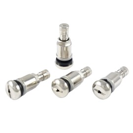 4 x 11.3 mm Silver Metal Valves Steel Valves Universal Rim Valves