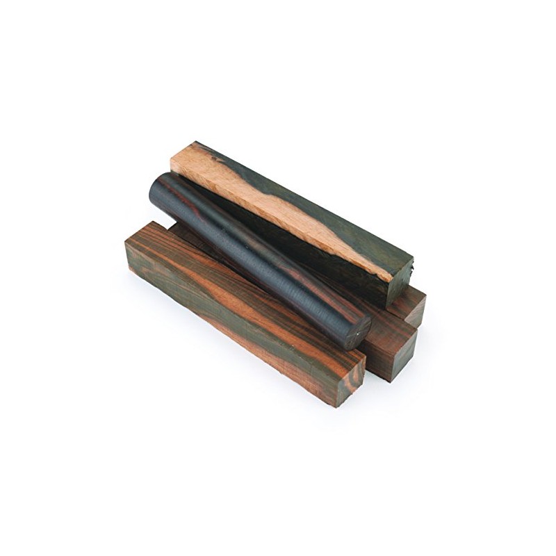 Woodcraft Ebony Macassar Pen Blank 3/4" X 3/4" X 5"