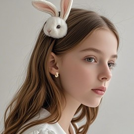 SLUYNZ Solid 925 Sterling Silver CZ Rabbit Earrings Hoop for Women Teen Girls Easter Bunny Hoop Earrings Huggie