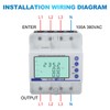 Electric Meter 3 Phase 100A 380V AC Three-Phase Smart Meter