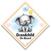 Smiling Baby Elephant Grandchild On Board Sign, Baby On Board