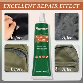 Nayrmaer Leather Glue, 60g Special Leather Adhesive, Permanent Clear Washable for Bonding Between Leather and Leather, Leather and Substrates of Different Materials (Leather Glue)