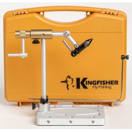 Kingfisher Fly Fishing Clarkfork True Rotary Fly Tying Vise, Gold