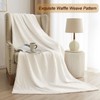 PHF Ultra Soft Waffle Weave Throw Blanket 50"x 60"- Washed