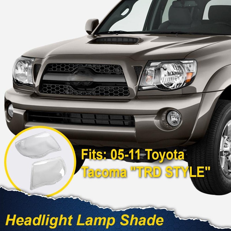 CHEDA Headlight Lens Cover Compatible with 05-11 Toyota Tacoma Base