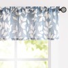 Blue White Kitchen Valance Curtain Leaf Print Window Valance for