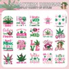 Falueqg Dtf Transfers Ready to Press - 20Pcs Pink Green