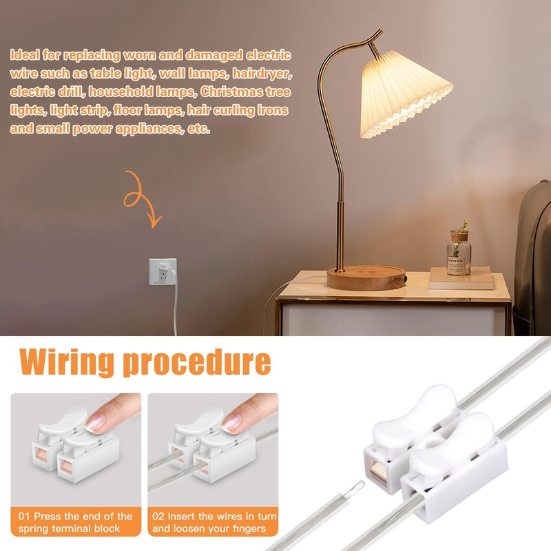 Asjeumt 6ft Foot Light Switch, Clear Floor Lamp Switches with