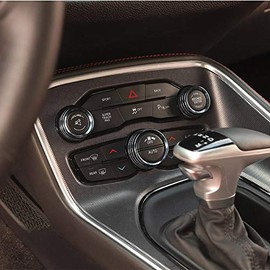 Keptrim Keptrim AC Knobs Air Conditioner Switch Button for 2015-2020 Dodge Challenger Charger Chrysler 300 300s, for 2013-2018 Ram, Black Aluminum, 3pcs