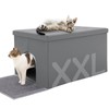 MEEXPAWS Cat Litter Box Enclosure Furniture Hidden, Cat Washroom Bench