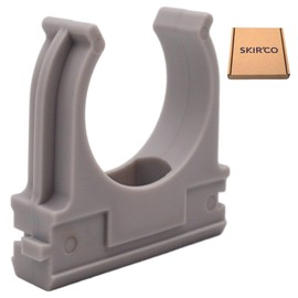 SKIR'CO (10 pcs) Pipe Clips, Plastic Clamps for 25 mm Pipes, U Type Pipe Clamp, Hose Hangers, Tubing Grey Clips