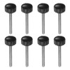 sourcing map 8pcs Knurled Knobs M4 x 40mm Male Thread