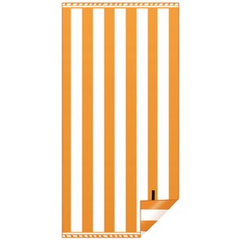 KUOGAS XXL Beach Towel, 180 x 90 cm, Large Quick-Drying Microfibre Towel, Sand-Free Bath Towel, Beach Blanket, Women's Beach Towel (Orange)