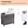 Laundry Hamper with 3 Removable Liner Bags; 132L Handwoven Rattan