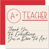 Thank You Cards for Teacher Teacher A+ Teacher Thank You