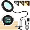Lupa de Mesa con Luz LED 10X y Cuello de