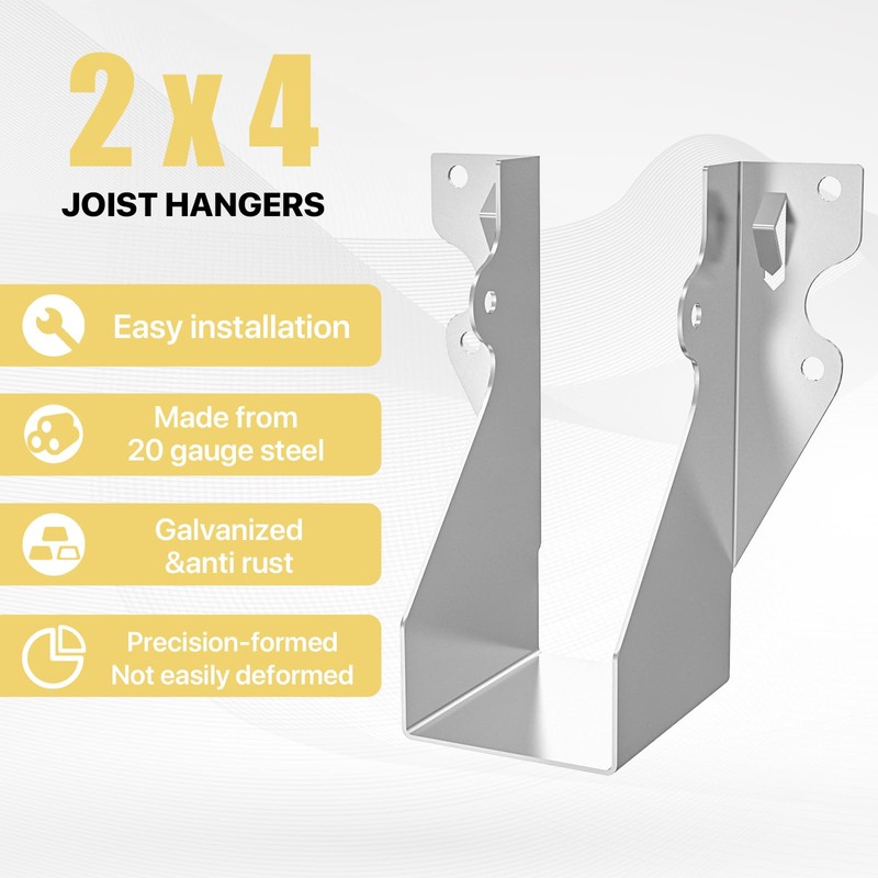 20 pcs 2x4 Joist Hanger,LU26 18 Gauge Double Shear Face