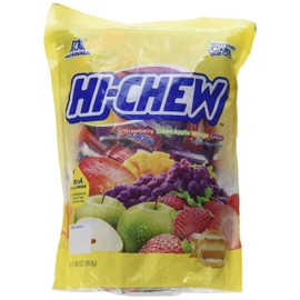 Morinaga Hi -Chew Assorted Flavored 30oz 160+ Individually Wrapped Fruit Chews Mango Grape Strawberry Green Apple - PACK OF 4