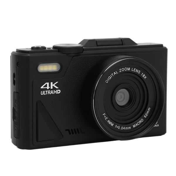 Digital Camera, 18x Zoom, Anti-Shake, 64MP and UHD 4K Camera