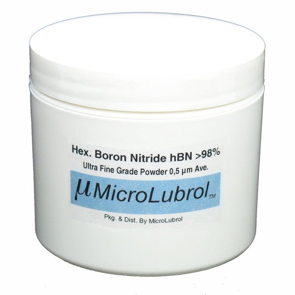 MICROLUBROL 1 oz Hexagonal Boron Nitride hBN Powder Ultra FINE 0.5 µ Micron