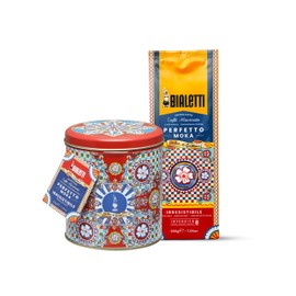 Bialetti Dolce & Gabbana Pelfetto Mocha Irresistible Gift Tin (Powder/Fine Grind/200g) Italian Coffee Espresso Coffee Beans