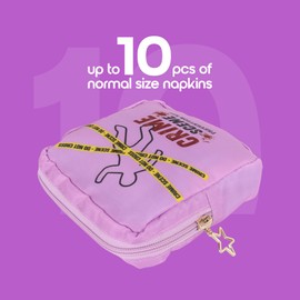 Primo Lines Period Bag – Sanitary Napkin Holder, Waterproof Pad Pouch & Tampon Organizer for Purse & Travel (Purple)