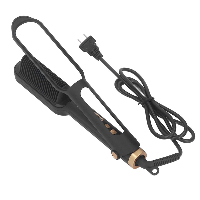 LED Hair Straightening Brush Negative Ion Adjustable Temperature Automatic Straight