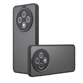 BEEJTUNY Transparent Case for OPPO Reno12 F/Reno 12 F 5G/Reno12 FS 5G frosted Cover, 2.4M Drop Protection case, Anti-Yellowing Shockproof Cover, Fingerprint Resistant. Grey