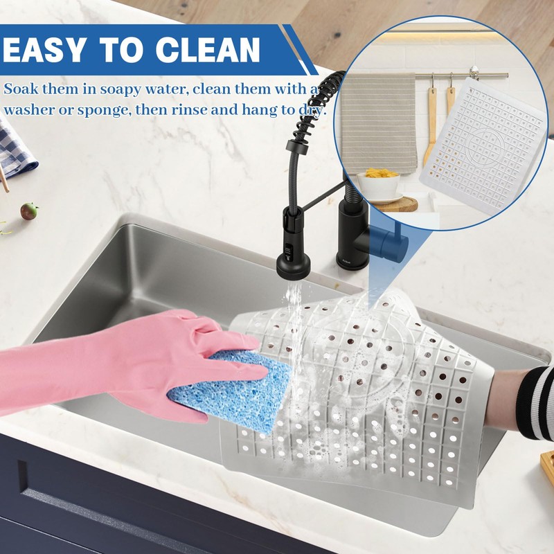 Kitchen Sink Mat, Drain Mat, Sink Protector Mats for Bottom