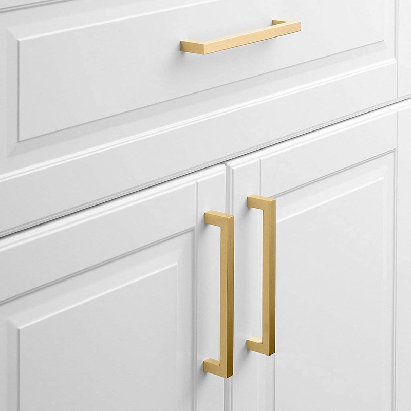 LONTAN 5 Pack Gold Cupboard Handles 160mm Gold Kitchen Handles