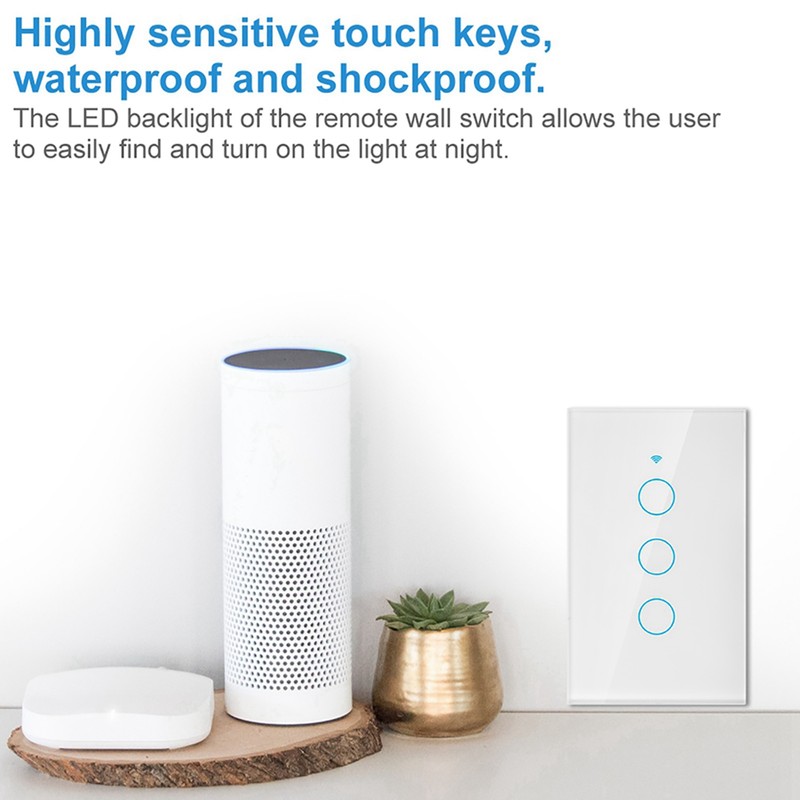 WiFi Touch Screen Switch Single Circle for Alexa for Google